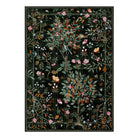 Elowen Washable Boho Forest Botanical Black Rug Rugs Lahome