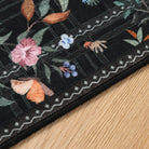 Elowen Washable Boho Forest Botanical Black Rug Rugs Lahome