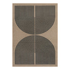 Enfys Washable Modern Rainbow Easy Jute Black Indoor/Outdoor Rug Clearance Rugs Lahome