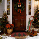 Fabien Christmas Washable Desert Tree Snowflake Red Doormat Doormat Lahome