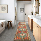 Felice Washable Boho Vintage Tribal Rust Red Rug Area Rugs Lahome