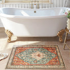 Felice Washable Boho Vintage Tribal Rust Red Rug Area Rugs Lahome
