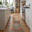 Felice Washable Boho Vintage Tribal Rust Red Rug Area Rugs Lahome 2' x 8'