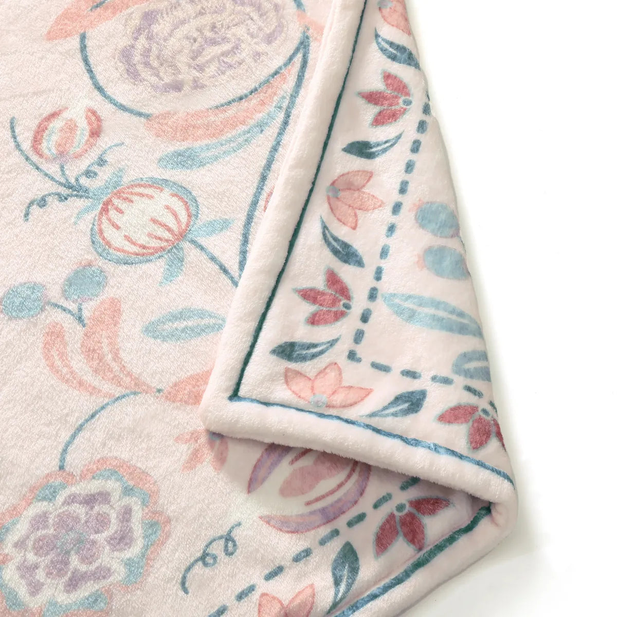 Fernel Washable Vintage Traditional Floral Pink Throw Blanket Blanket Lahome