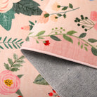 Fleurin Washable Floral Garden Pink Rug Area Rugs Lahome