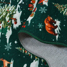 Gabriel Christmas Washable Cottage Lights Forest Animals Green Rug Area Rugs Lahome