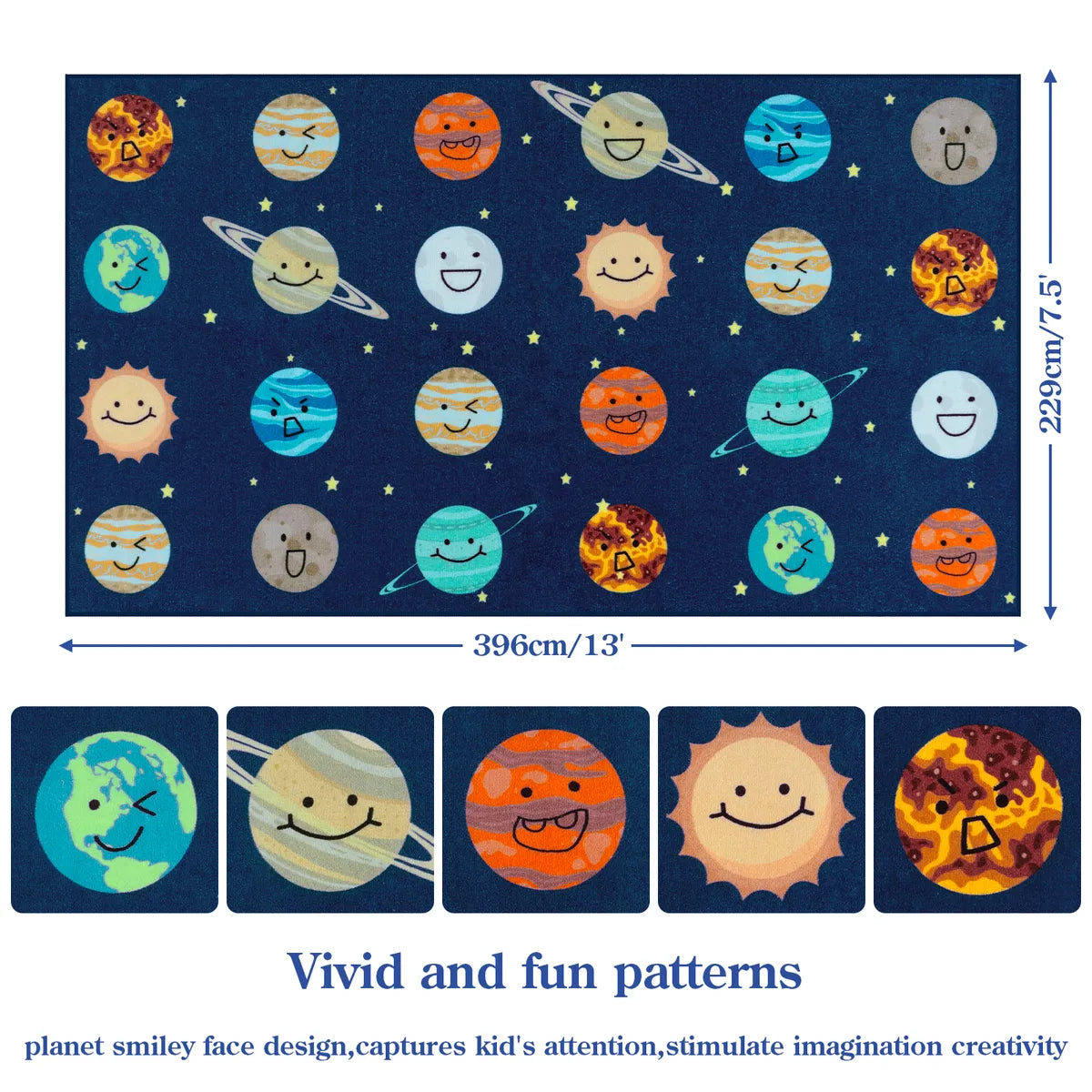 Galaxie Schoolgirl Style Smile Blue Classroom Rug Kids Rugs Lahome