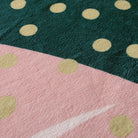 Kiki Washable Modern Botanical Leaf Green Pink Rug Area Rugs Lahome