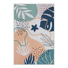 Kiki Washable Modern Botanical Leaf Light Green Rug Area Rugs Lahome