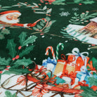 Laure Christmas Washable Garland Santa Sleigh Green Rug Runner Rugs Lahome