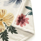 Liorin Washable Boho Botanical Floral Beige Throw Blanket Blanket Lahome