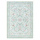 Lorevie Washable Boho vintage Garden Floral Green Rug Rugs Lahome