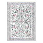 Lorevie Washable Boho vintage Garden Floral Purple Rug Rugs Lahome