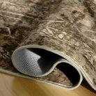 Margot Washable Vintage Distressed Brown Rug Area Rugs Lahome