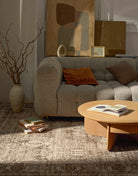 Lahome Washable Vintage Distressed Brown Area Rug for living room.