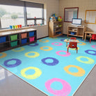 Mimot Schoolgirl Style Loop Blue Classroom Rug Kids Rugs Lahome