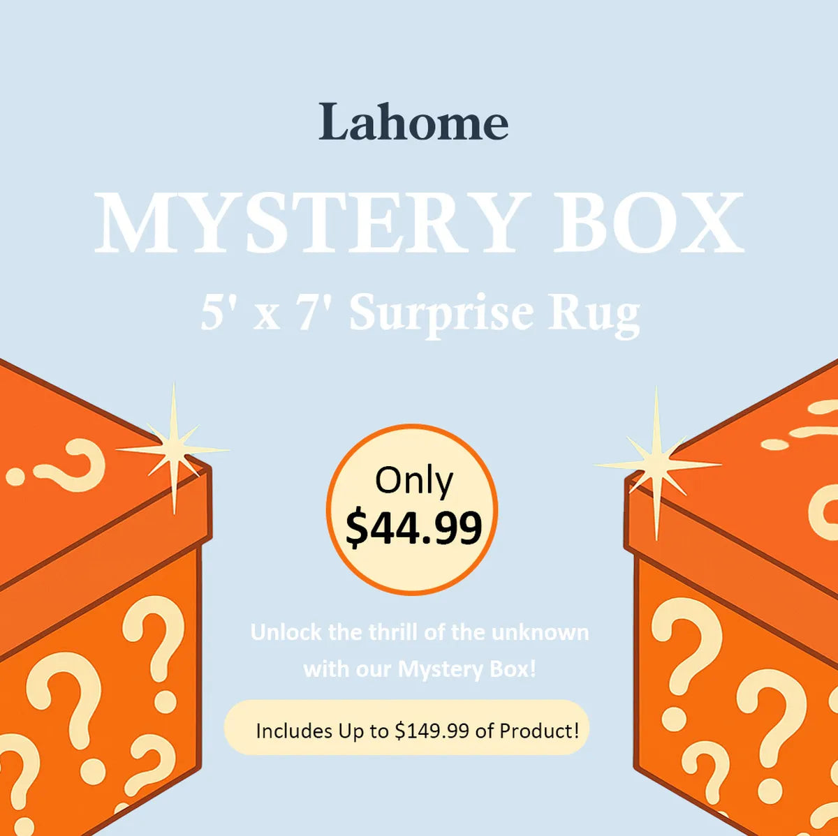 Mystery Washable Rug Box - Starting at $9.99 Rugs Lahome 5' x 7' - #1