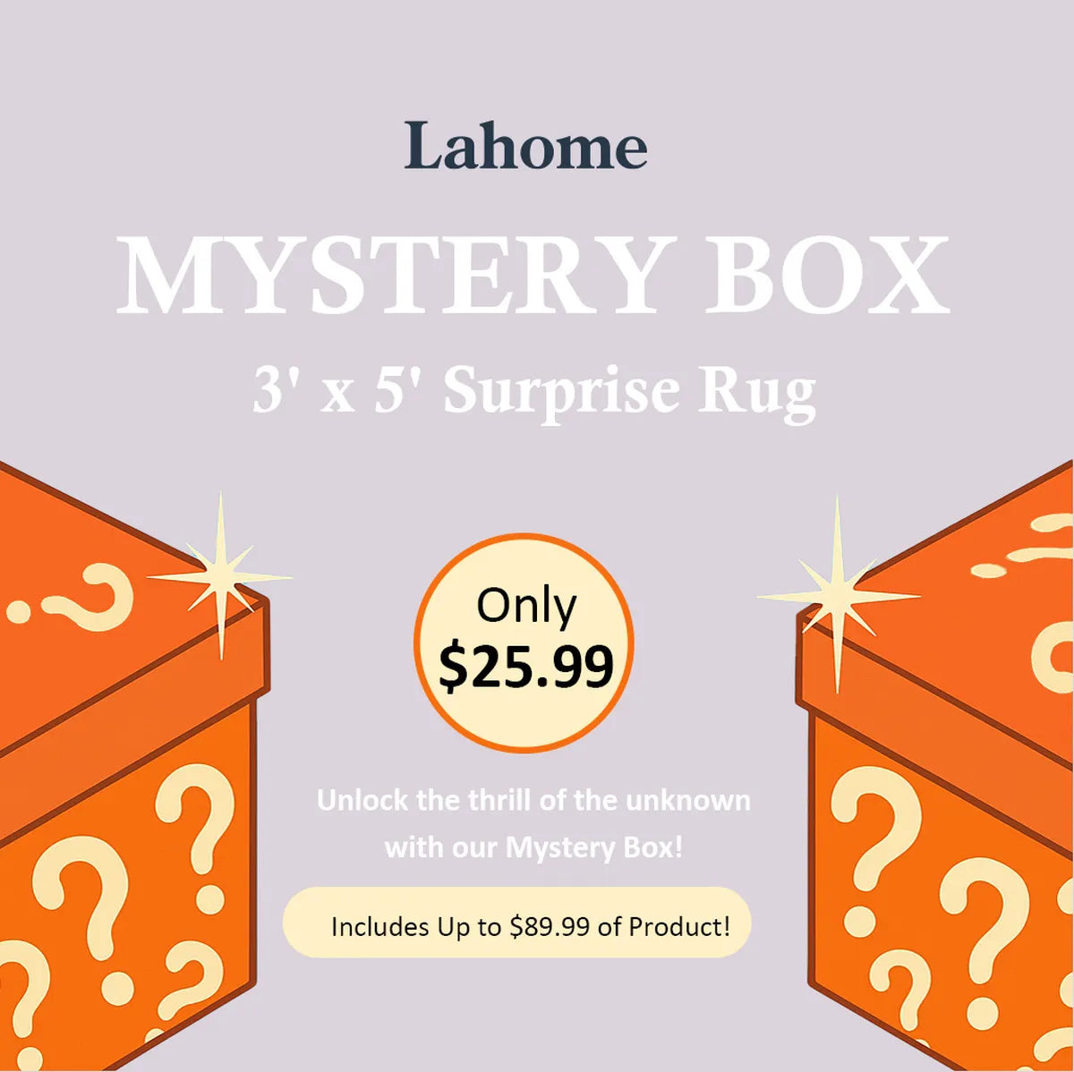 Mystery Washable Rug Box - Starting at $9.99 Rugs Lahome 3' x 5' - #1