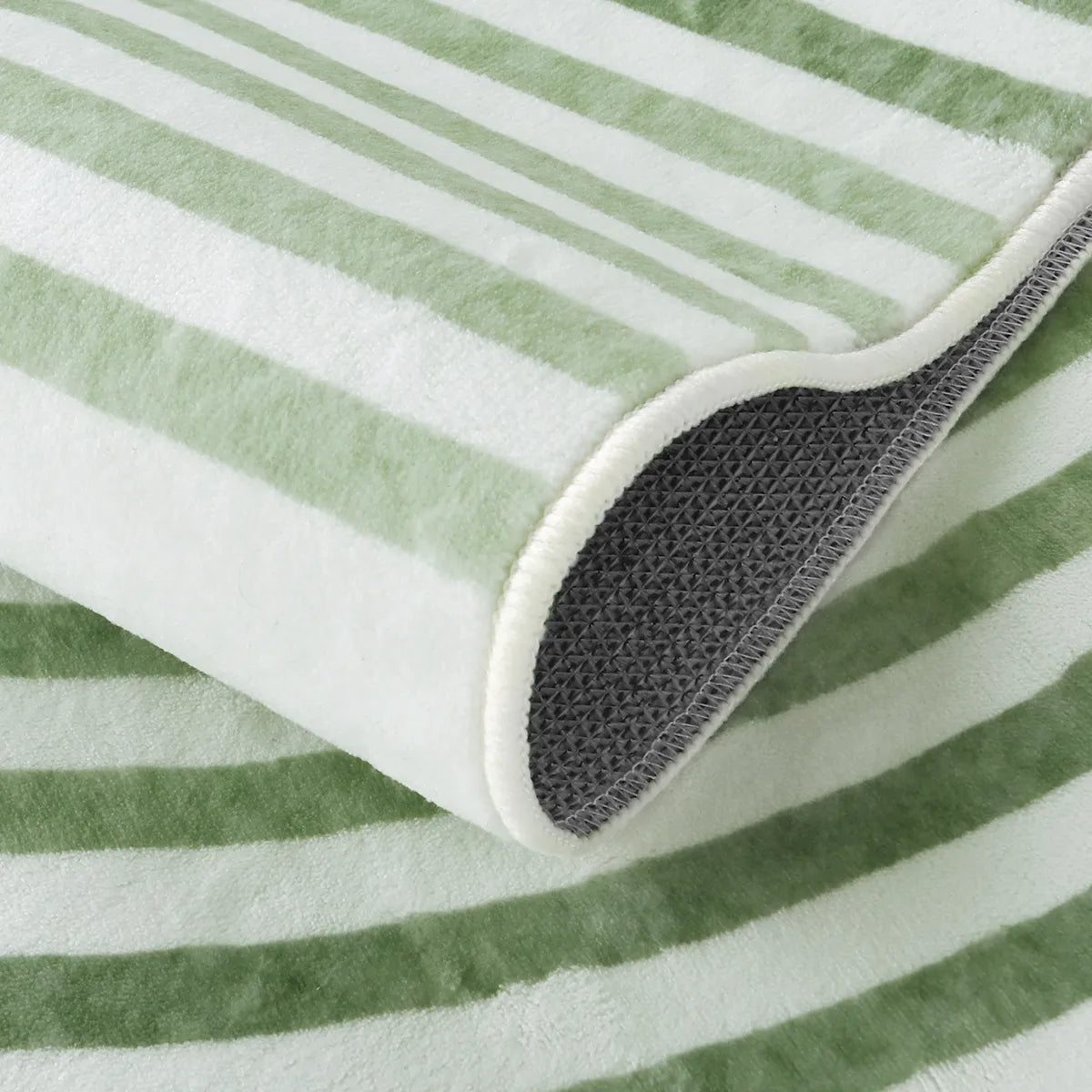 Namia Washable Modern Arch Stripe Green Rug Rugs Lahome