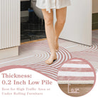 Namia Washable Modern Arch Stripe Pink Rug Rugs Lahome