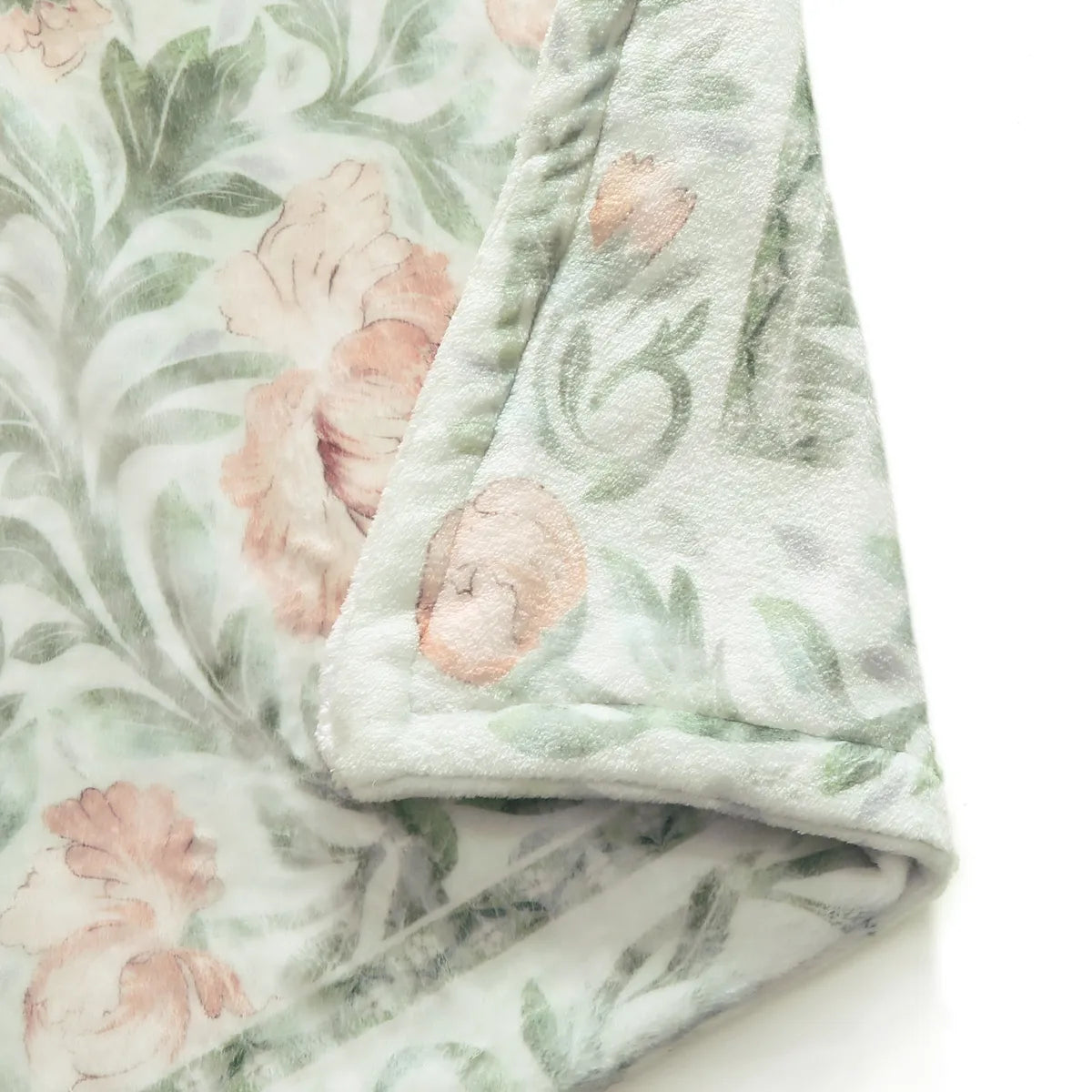 Nerel Washable Washable Vintage Floral Green Throw Blanket Blanket Lahome