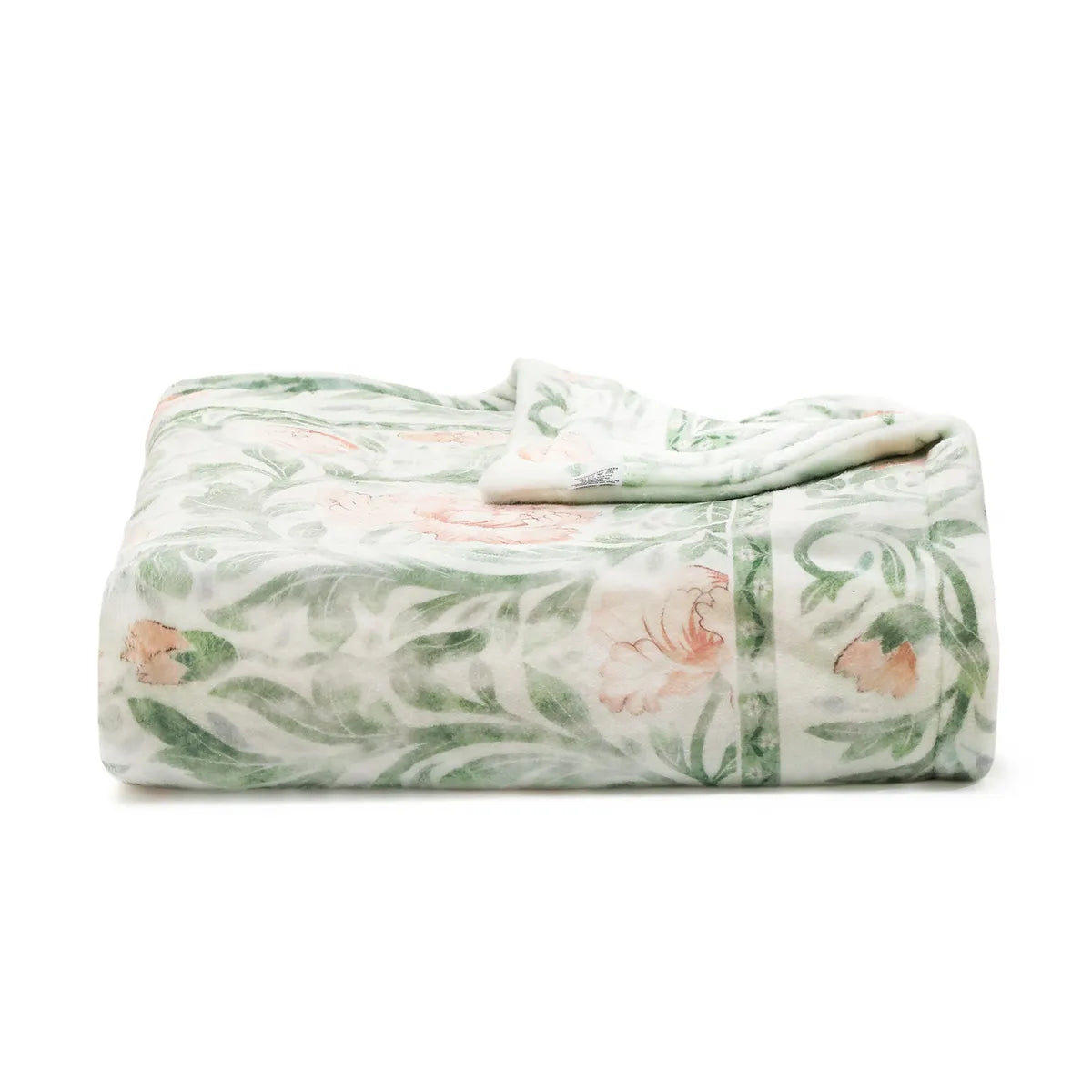 Nerel Washable Washable Vintage Floral Green Throw Blanket Blanket Lahome