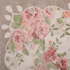 Nina Washable Romantic Vintage Floral Rose Garden Pink and Beige Rug Area Rugs Lahome