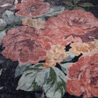 Nina Washable Romantic Vintage Floral Rose Garden Black Rug Area Rugs Lahome