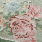 Nina Washable Romantic Vintage Floral Rose Garden Green Rug Area Rugs Lahome