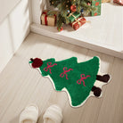 Norbert Christmas Washable Tree Shaped Green Bathmat Bathmat Lahome