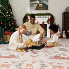 Olivier Christmas Washable Tree and Santa Beige Rug Area Rugs Lahome