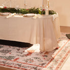 Olivier Christmas Washable Tree and Santa Beige Rug Area Rugs Lahome