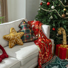 Ophelie Christmas Tree Red & Green Plush Pillow Pillow Lahome