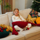 Ophelie Christmas Tree Red & Green Plush Pillow Pillow Lahome