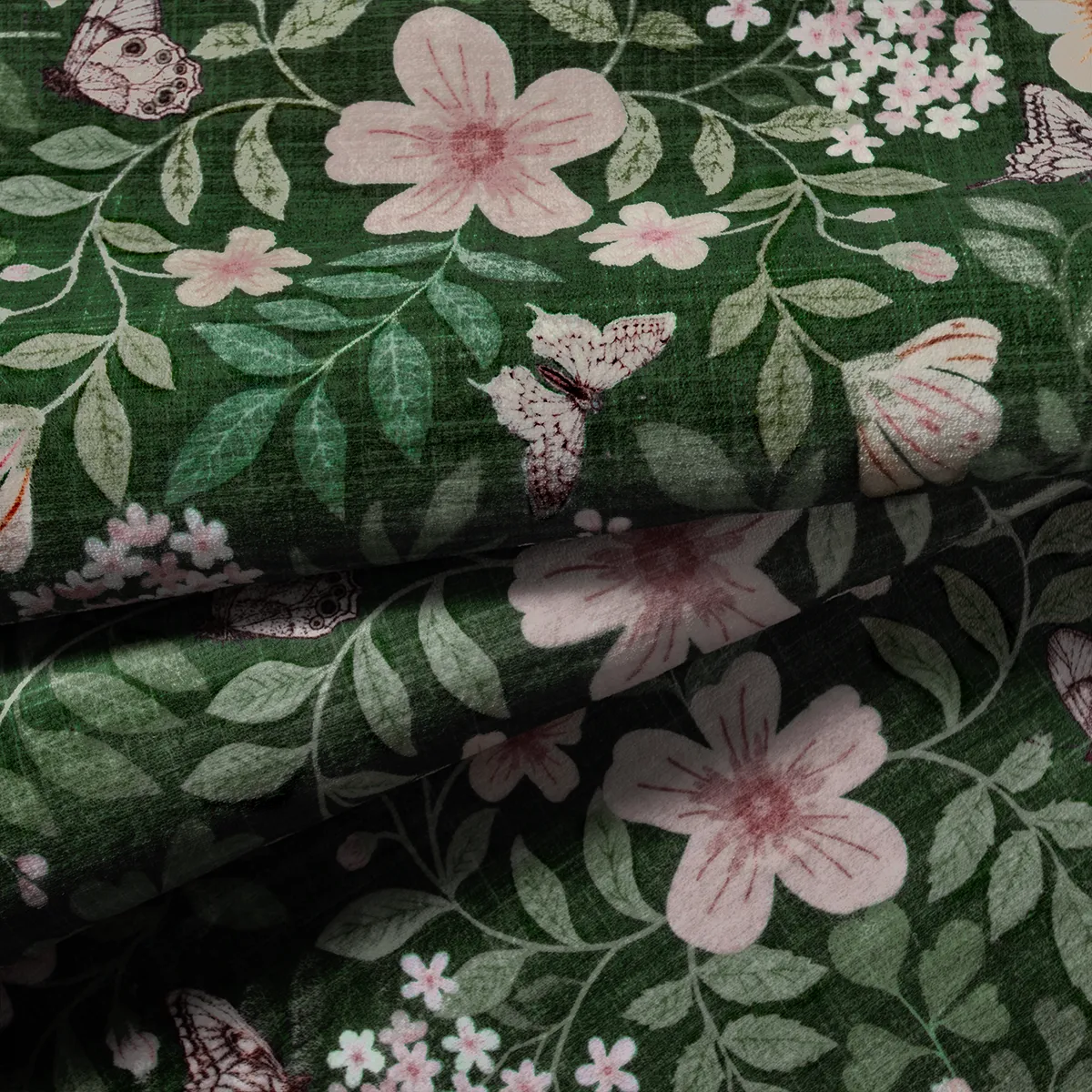 Reverie Washable Vintage Botanical Floral Green Rug Area Rugs Lahome