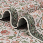 Savarin Washable Vintage Floral Ivory/Green Rug Runner Rugs Lahome
