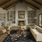 Serpente Washable Mystical Snake Black Rug Area Rugs Lahome