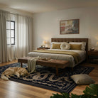 Serpente Washable Mystical Snake Black Rug Area Rugs Lahome