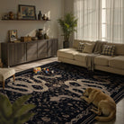 Serpente Washable Mystical Snake Black Rug Area Rugs Lahome