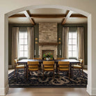 Serpente Washable Mystical Snake Black Rug Area Rugs Lahome