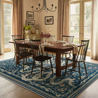 Serpente Washable Mystical Snake Blue Rug Area Rugs Lahome