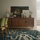 Serpente Washable Mystical Snake Blue Rug Area Rugs Lahome