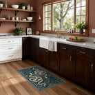 Serpente Washable Mystical Snake Blue Rug Area Rugs Lahome