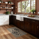 Serpente Washable Mystical Snake Brown Rug Area Rugs Lahome