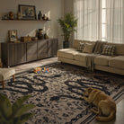 Serpente Washable Mystical Snake Brown Rug Area Rugs Lahome