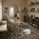 Serpente Washable Mystical Snake Brown Rug Area Rugs Lahome