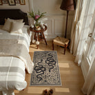 Serpente Washable Mystical Snake Brown Rug Area Rugs Lahome