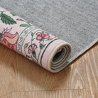 Solace Washable Boho French Elegant Floral Pink Rug Rugs Lahome