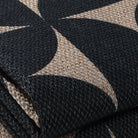 Solaro Washable Boho Geometric Easy Jute Black Indoor/Outdoor Rug Easy Jute Rug Lahome