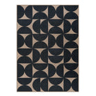 Solaro Washable Boho Geometric Easy Jute Black Indoor/Outdoor Rug Easy Jute Rug Lahome
